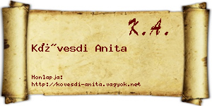Kövesdi Anita névjegykártya